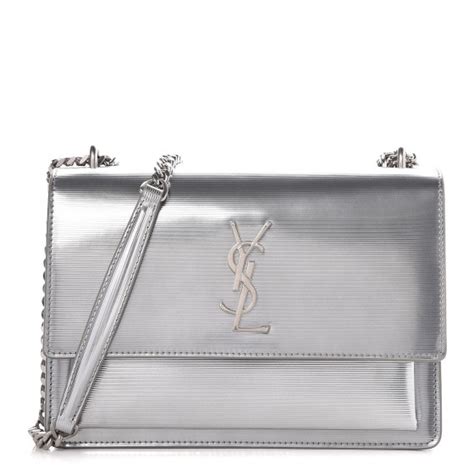 specchio ysl|Specchio Calfskin Striped Medium Monogram Sunset Dark Silver.